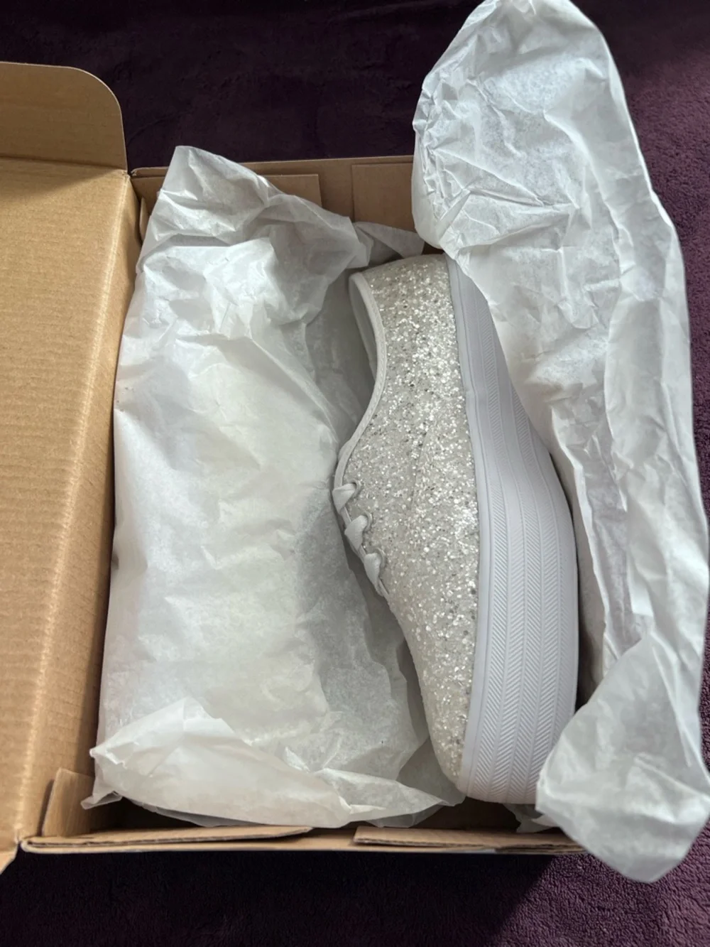 Keds Celebration Glitter Lace-Up Platform Sneakers - Picture 4 of 5